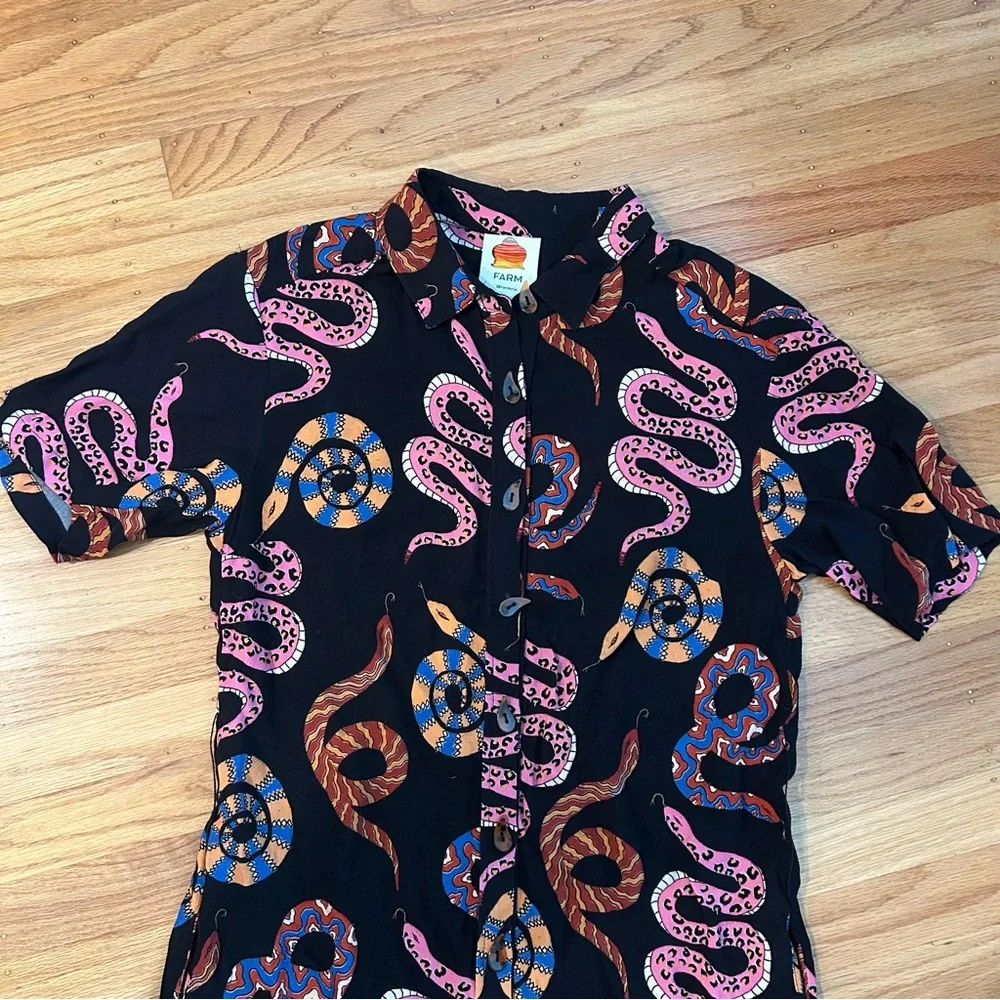 FARM Rio Snake Print Cropped-Length Jumpsuit - Picture 3 of 12
